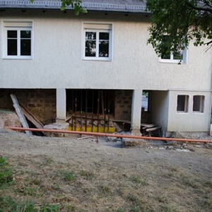 Errichtung und Baugeschichte Krabbelstube