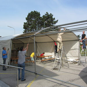 Aufbau Pfarrfest