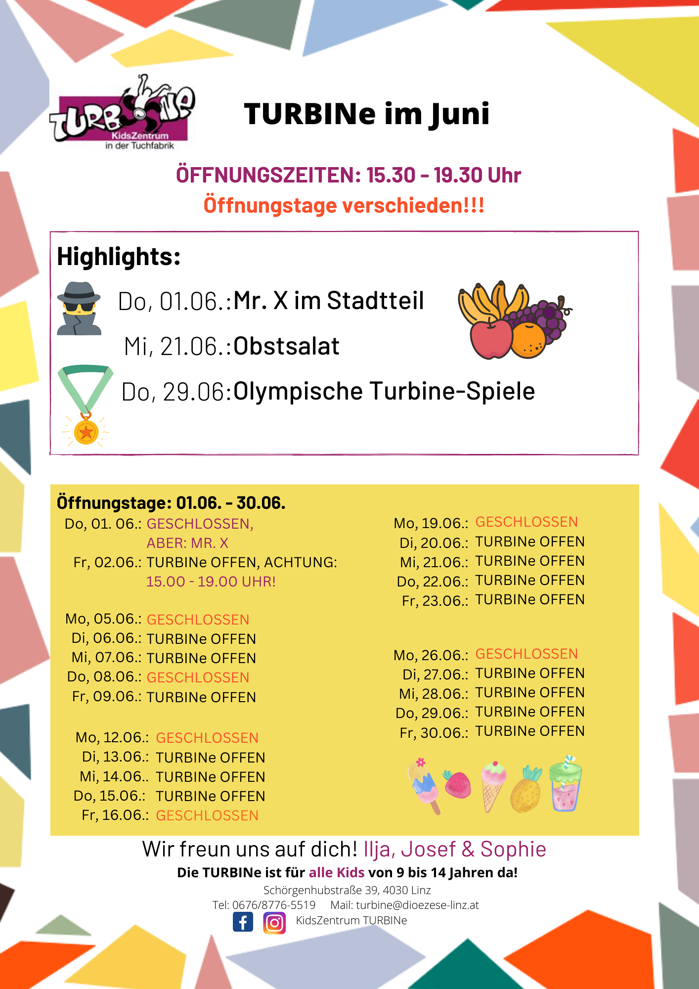Monatsprogramm Juni 