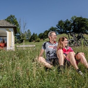 Pause beim Radpilgern